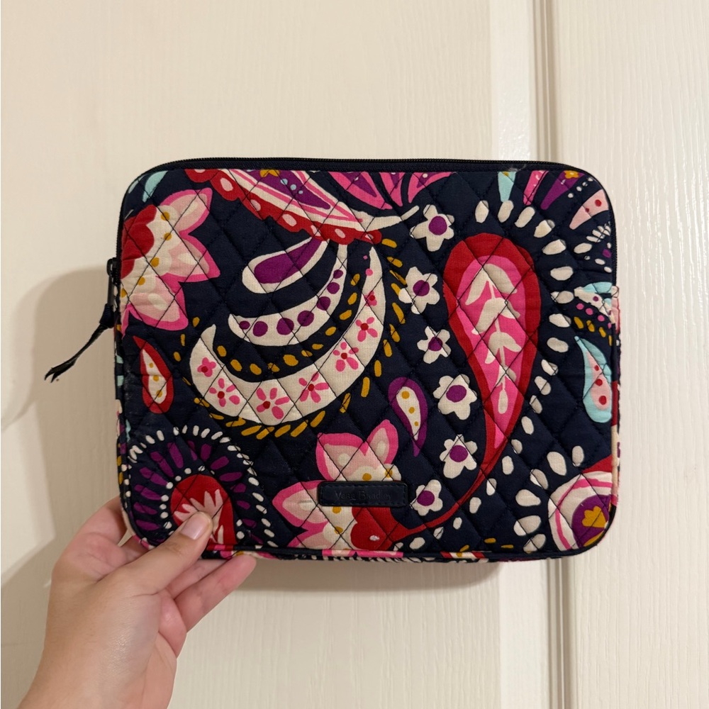 Vera Bradley Pink and Navy Floral Quilted Tablet Sleeve